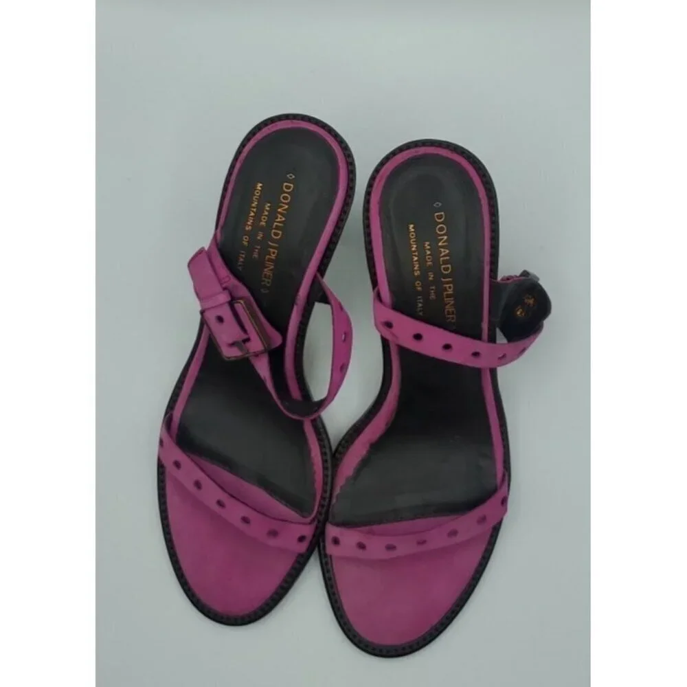DONALD J PLINER Mountains of Italy Fuschia Pink Vianna Sandal Size 8M
